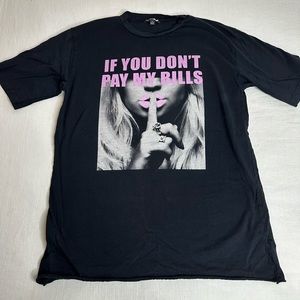 FASHION NOVA black pink short sleeve graphic tee